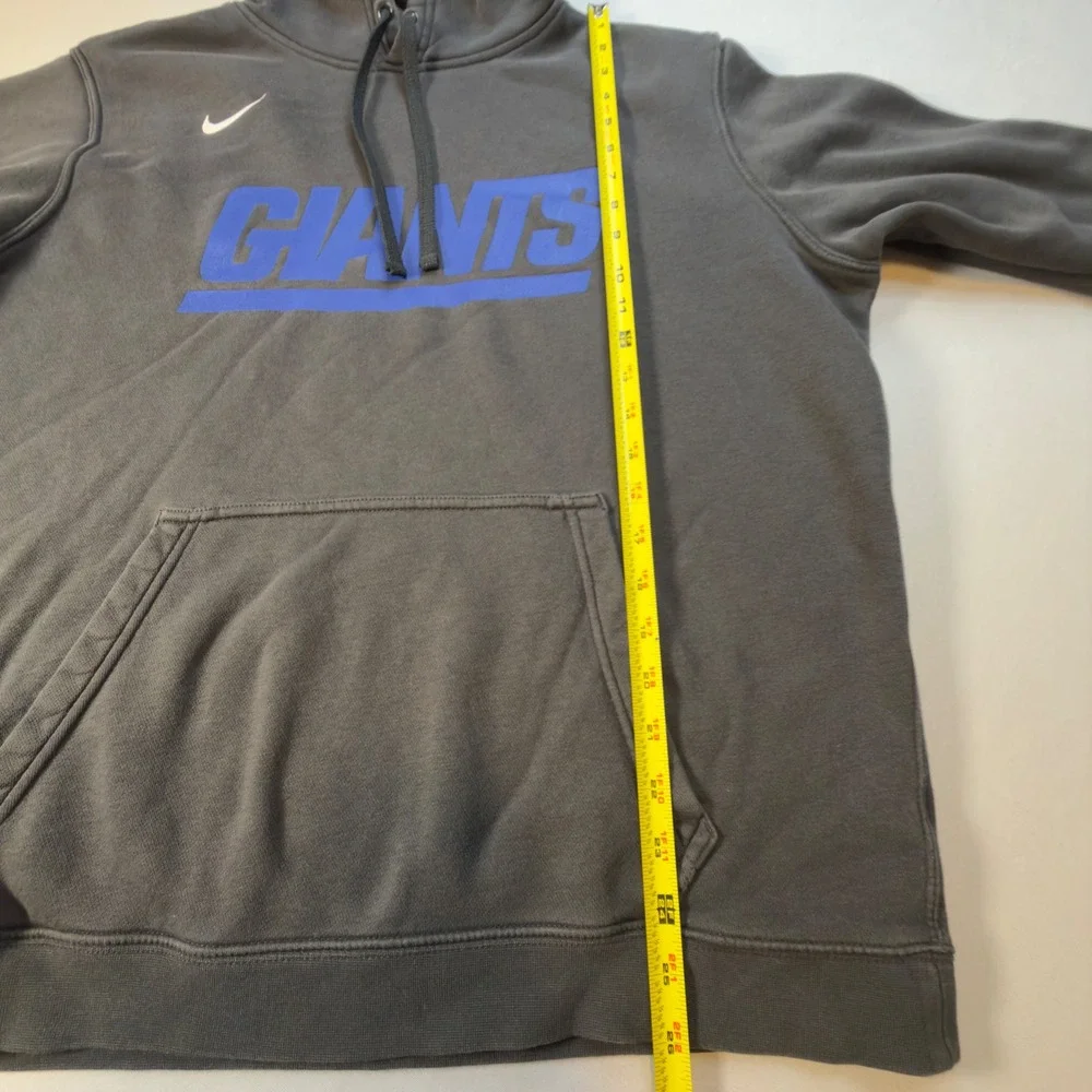 Nike New York Giants Gray Pullover Hoodie Blue Graphic NFL Football Mens XL Warm